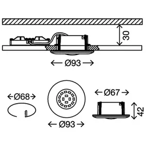 Briloner Spot LED Encastrable BRILONER Module 5W 400lm Ip65 Nickel Mat pas cher