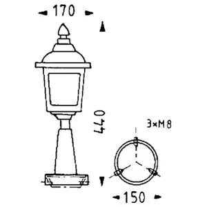 Albert Leuchten, Éclairage d'extérieur, Lampes d'allée (E27, IP23)Vendu pargalaxus