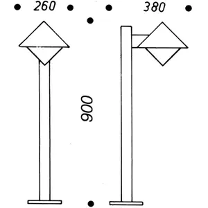 Albert Leuchten, Éclairage d'extérieur, Lampes d'allée (E27, IP44)