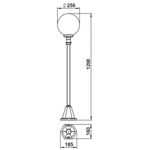 Albert Leuchten, Éclairage d'extérieur, Lampes d'allée (E27, IP44) pas cher