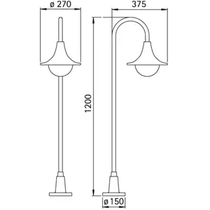 Albert Leuchten, Éclairage d'extérieur, Lampes d'allée (E27, IP44)