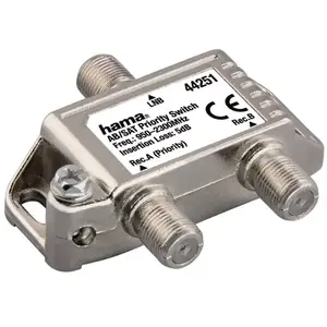 Hama Interrupteur de priorité AB/SAT (coupleur F, commutation entre deux récepteurs satellite vers un LNB)