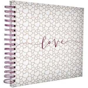 Hama Spiraalalbum Romance, 28x24 cm, 40 witte pagina's pas cher