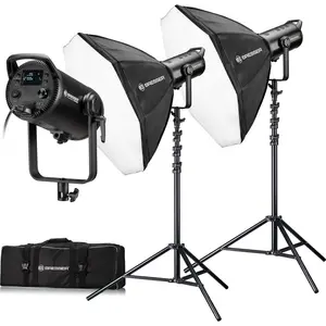 BRESSER Studiolamp - COB LED Light Duo Kit - BR-180 RGB - 2 x BR 180 R... pas cher