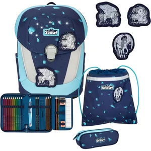 Scout Schooltas LED Sunny II Set 5-delig Pegasus Donkerblauw