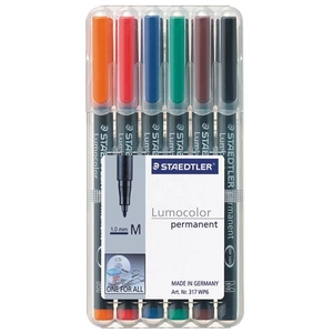 Comparateur de prix : STAEDTLER - Lumocolor marqueur permanent 317M, étui de 6