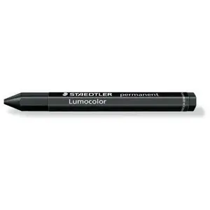 Staedtler Lumocolor permanent omnigraph, craie universelle permanente pour un marquage opaque sur la plupart des surfaces, Lot de 12 craies de couleur noire, 236-9