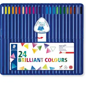 STAEDTLER - Crayons de couleur ergosoft, étui de 24 pas cher