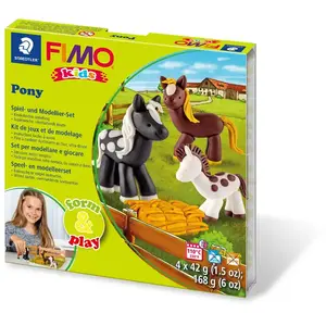 Comparateur de prix : Staedtler FIMO kids 8034 - ovenhardende boetseerklei - Form&Play set "Pony"