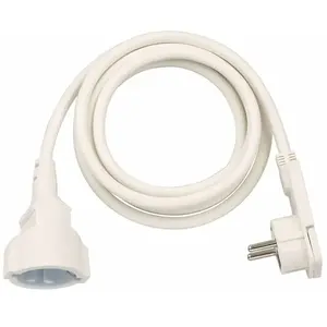 brennenstuhl H05VV-F 3G15 - Rallonge de câble d'alimentation - CEE 7/4 (F) pour CEE 7/4 (M) - 5 m - blanc pas cher