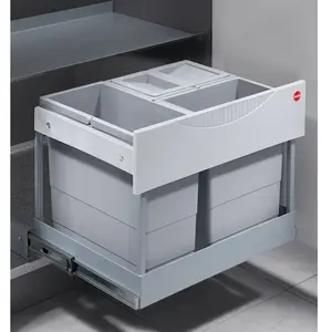 Hailo 3644831 Collecteur de déchets, Poubelle, Gris, Argent pas cher