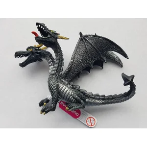 Bullyland Figurines Figurine Dragon A Deux Têtes Noir - 14 Cm pas cher