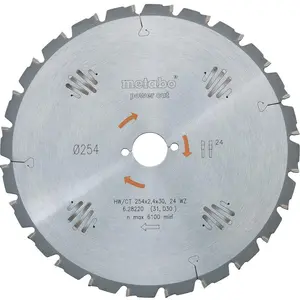 Metabo Lame de scie circulaire HW/CT 190 x 30, 14 WZ 25° Metabo - 628005000 pas cher