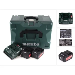 Set de base METABO - 2 x 5.2 Ah - Batterie Li-ion - Chargeur Secteur pas cher