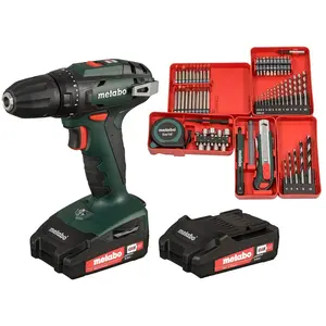 Metabo BS 18 - Accuboormachine- 18V - incl. 2 li-ion (2,0 Ah) accu-packs, lader en toebehorenset pas cher