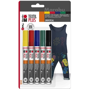 Marabu marqueur textiles textil painter plus, blister de 5 mr011800080 pas cher