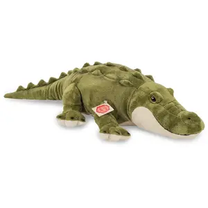 Hermann Teddy Knuffeldier Krokodil - zachte pluche stof - premium knuffels - groen - 60 cm - Reptielen pas cher