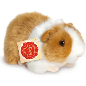 Hermann Teddy Peluche cochon d'Inde marron et blanc 20 cm