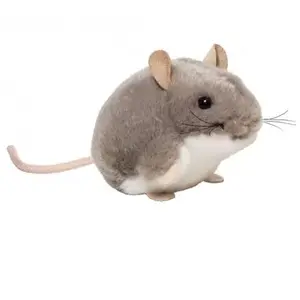 Hermann Teddy Knuffeldier Muis - pluche stof - premium kwaliteit knuffels - grijs - 9 cm pas cher