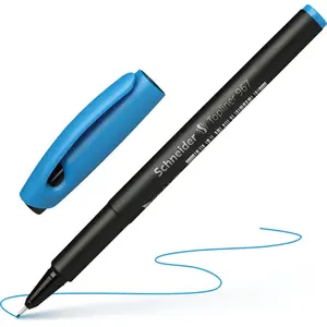 SCHNEIDER - Lot de 10 - Fineliner TOPLINER 967, turquoise, 0,4mm pas cher