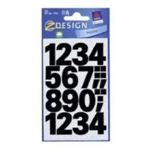 Comparateur de prix : Avery zweckform étiquettes numériques, noir 3785