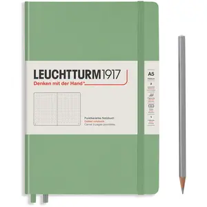 Megamoviestore Leuchtturm notitieboek medium pastel groen dots - Notebook - 4004117570001 pas cher