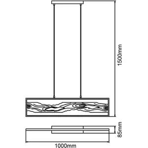 Comparateur de prix : Brilliant Chaumont - Hanglamp - LED 20W - 2300lm, 3000K - Zwart/Hout
