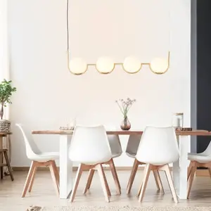 Brilliant Glint hanglamp 4-vlammig hout/messing glas/metaal 4x D45, E1...Vendu pargalaxus