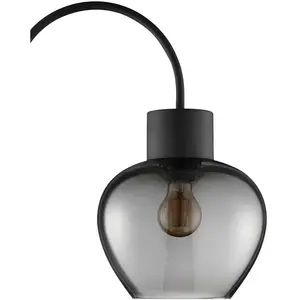 Brilliant Ligari - Vloerlamp - E27 max 1x20W - Zwart/Smoke pas cher