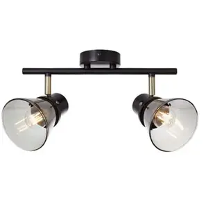 Brilliant RONALD - Plafondlamp - Messing;Zwart pas cher