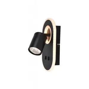 Comparateur de prix : Brilliant Led wandspotje Kimon zwart - G99556/06