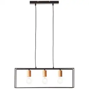 Comparateur de prix : Brilliant 92747-76 Brillant Suspension Arica 3-flammes noir - couleur bois