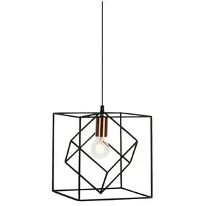 Brilliant TYCHO-Suspension Métal Cubique 25cm pas cher