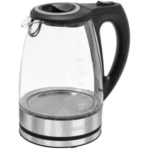 Comparateur de prix : Bouilloire électrique en verre 1,5L 2200W Bomann WKS 6032 G CB