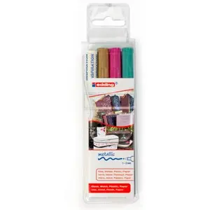 Edding Marqueur peinture 751 or, argent, blanc pas cher