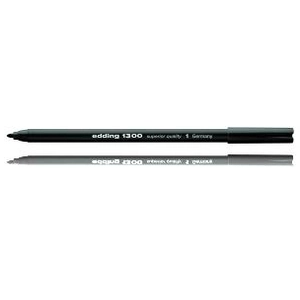 edding 1300 viltstift - zwart - doosje 10 stuks - ronde punt 2 mm, tekenen op papier pas cher