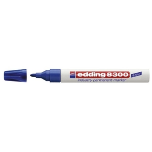 edding - marqueur permanent industry 8300, pointe ogive, bleu pas cher