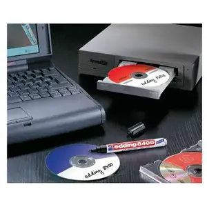 Comparateur de prix : edding - Marqueur 8400 pour CD/DVD/BD, pointe ogive, rouge