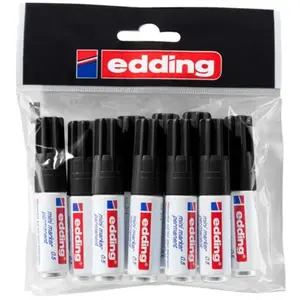 edding Marqueurs indélébiles 10 pcs Noir Mini 0,5 pas cher