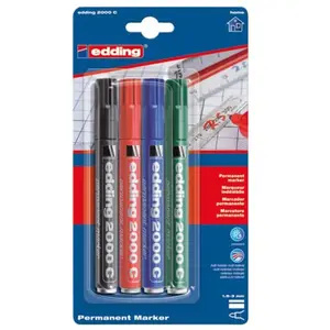 Edding Marqueur indélébile x4 assortis pas cher