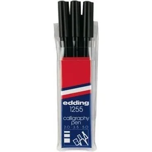 Edding - Feutres Calligraphie Noir - Blister De 3 pas cher