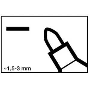 edding 3000 Marqueur permanent - rouge - 1 stylo - pointe ronde 1,5-3 mm - sèche vite - résiste à l'eau et à l'essuyage - pour carton, plastique, bois, métal - marqueur universel pas cher