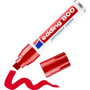 Comparateur de prix : edding - marqueur permanent 800, pointe biseautée, rouge