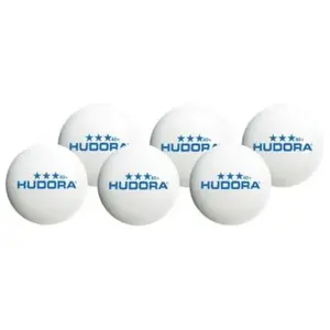 HUDORA 76277 Lot de 6 balles de tennis de table Blanc 40 mm pas cher