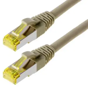 Patchcable s ftp (pimf) cat 6a gris 7,5m - patchcable avec schmalem knickschutz helos 118070 pas cher