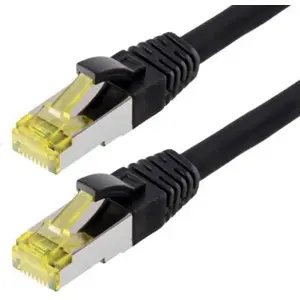 Helos Câble patch S/FTP (PIMF) CAT 6a - Câble de raccordement noir 1 m pas cher