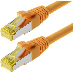Patchcable s ftp (pimf) cat 6a jaune 3m - patchcable avec schmalem knickschutz helos 118103 pas cher