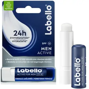 Labello Lippenbalsem Blister Active For Men SPF15 4.8 gr pas cher