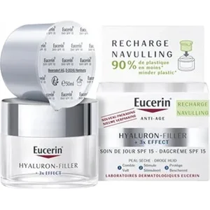 Eucerin Hyaluron-Filler + 3x EFFECT Dagcrème Droge Huid SPF 15 NAVULLING pas cher