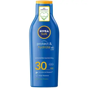 NIVEA SUN Protect & Hydrate Zonnebrand SPF 30 - Zonnecrème - Zonnemelk - Beschermt en hydrateert - Zonnebrandcreme - 200 ml